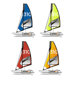 MiniCat 310 Sport in 4 colors;  blue, yellow, red and orange