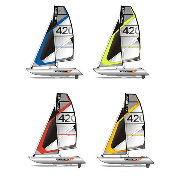 MinCat 420 Evoque in 4 different colors;  blue, yellow, red and orange